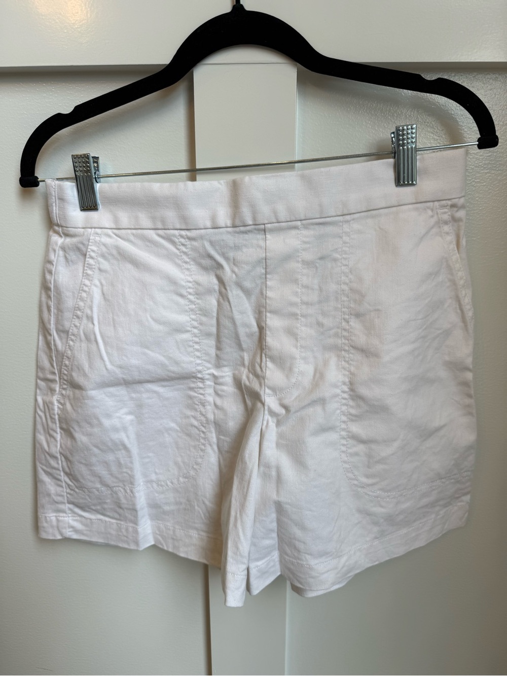 Banana Republic White High-Rise Linen Blend Shorts S 4.5” inseam